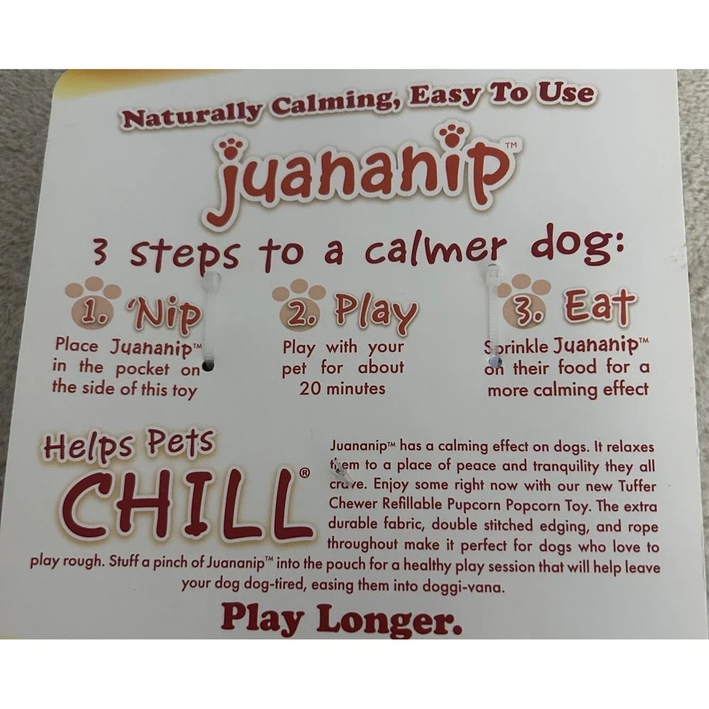 3 NEW Doggijuana Pupcorn, Christmas Stocking, Pizza with Refillable Dognip Toys